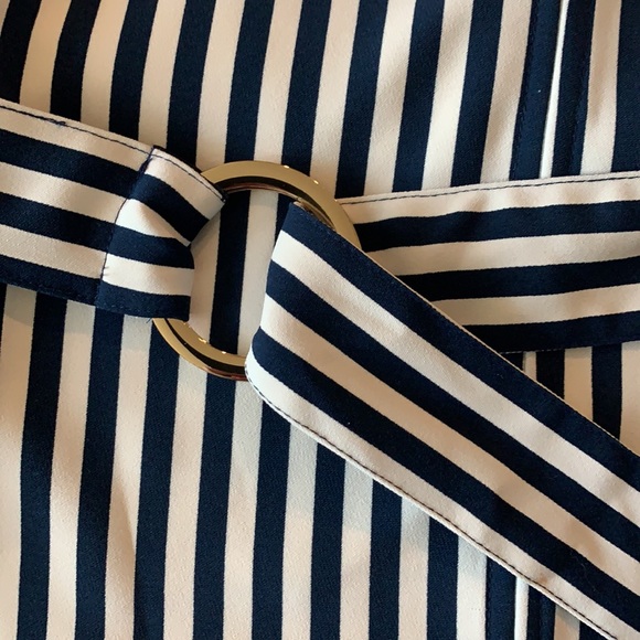 Navy/White Striped Dress - Picture 2 of 4